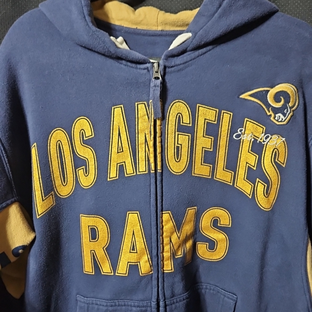 Los Angeles Rams Hands High Large Hooded Sweatshirt - Picture 5 of 10